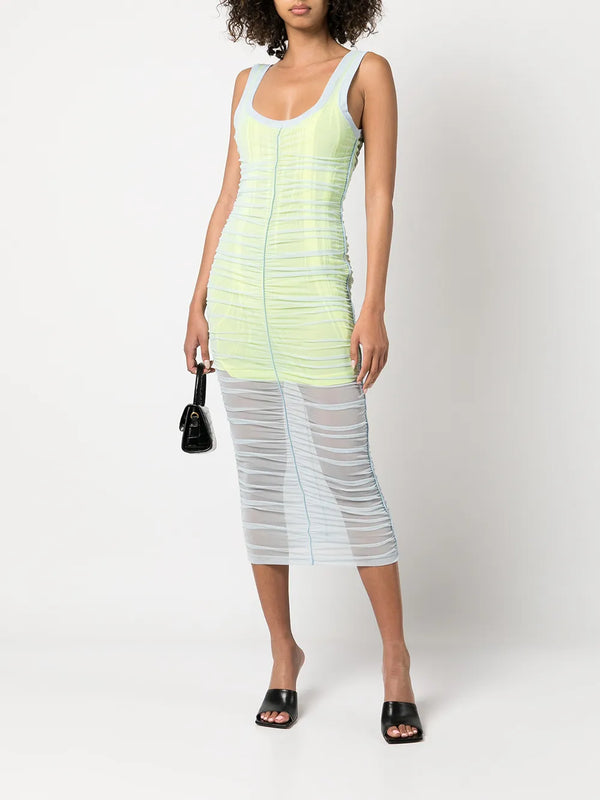 Alexander Wang – Ruched Mesh Dress