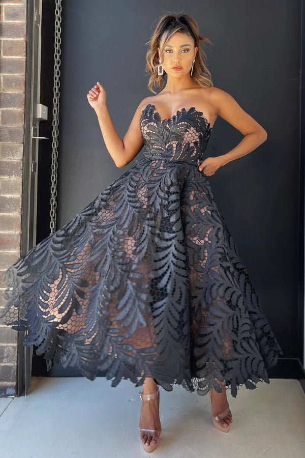 Jadore – A-Line Lace Midi