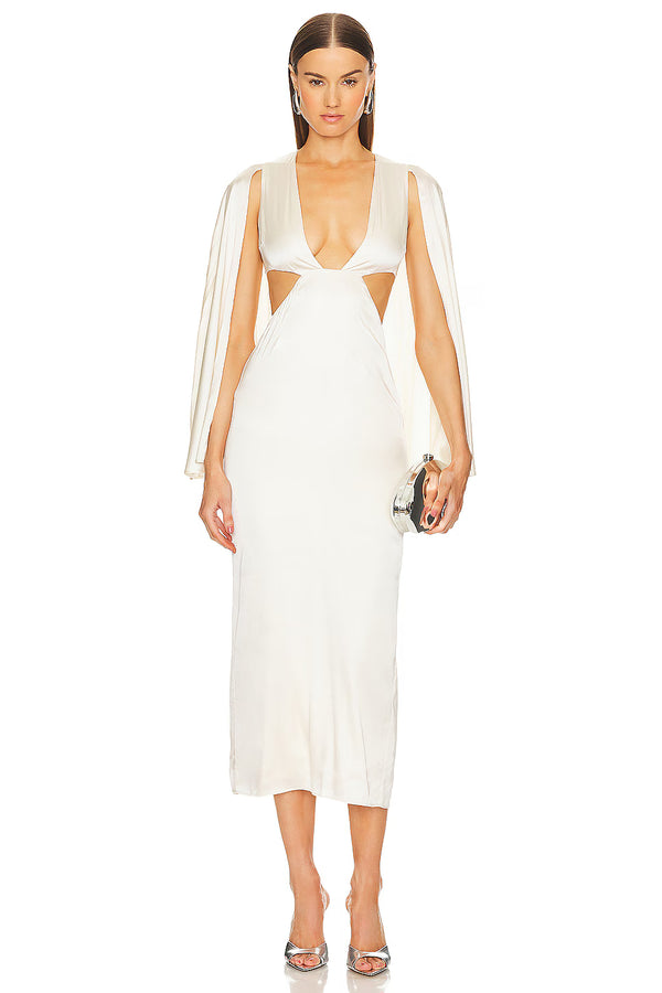 Michael Costello - Cut-Out Cape Dress