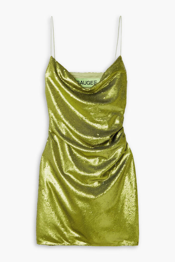 GAUGE 81 - Draped Sequin Mini Dress