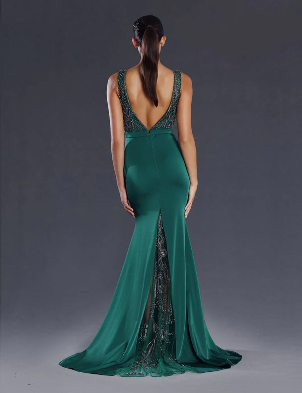 Jadore – Beaded Train Gown